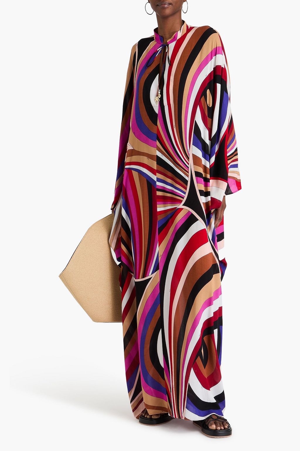 PUCCI Verzierter Kaftan aus Krepon mit Print