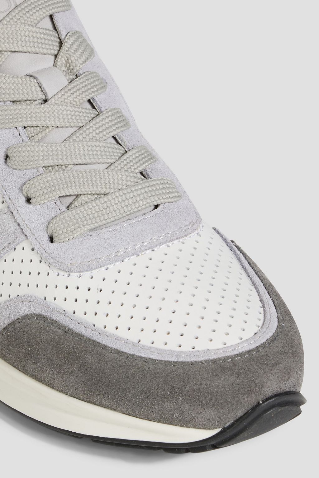 TOD'S Perforated leather and suede sneakers