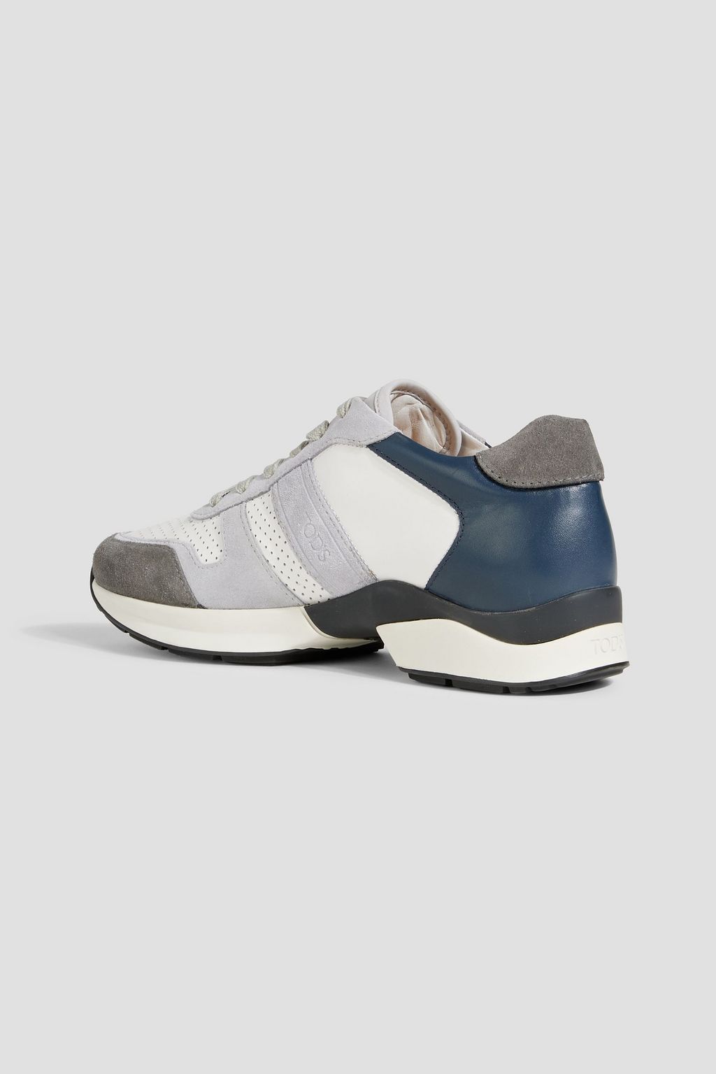 TOD'S Perforated leather and suede sneakers