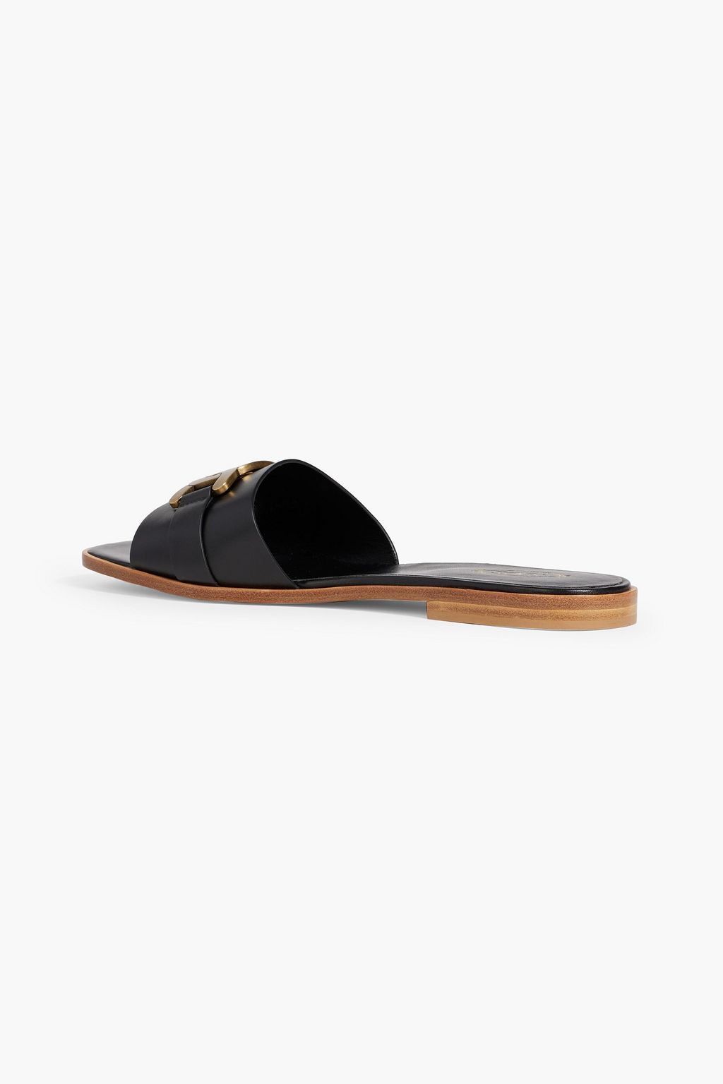 TOD'S Chain-embellished leather slides