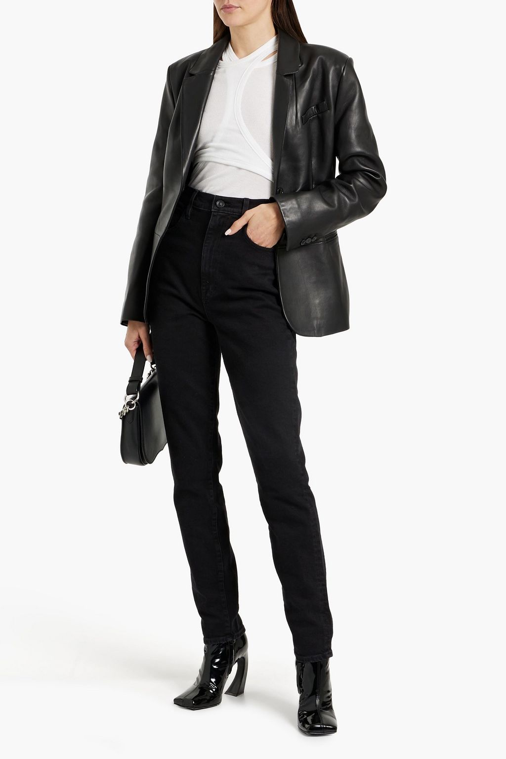 FRAME The Femme leather blazer