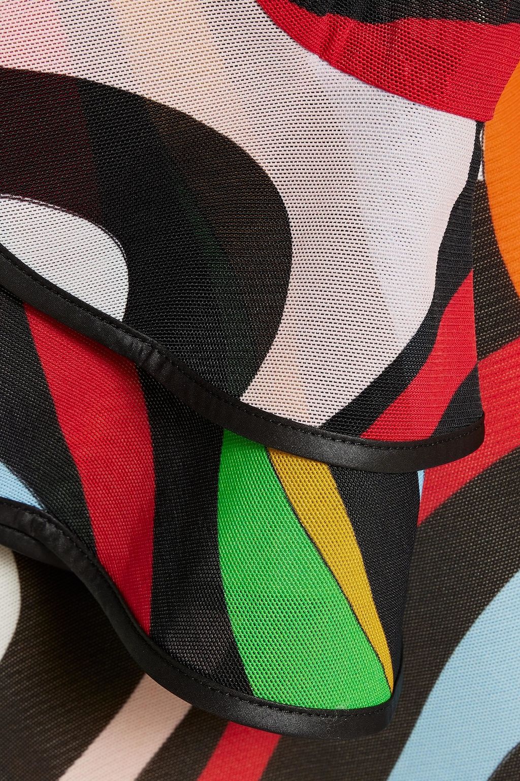 PUCCI فستان من التول المطاط مزين بطبعات وكشاكش