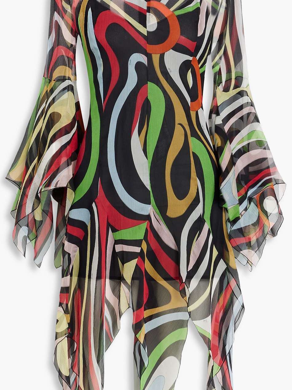 printed silk-georgette dress