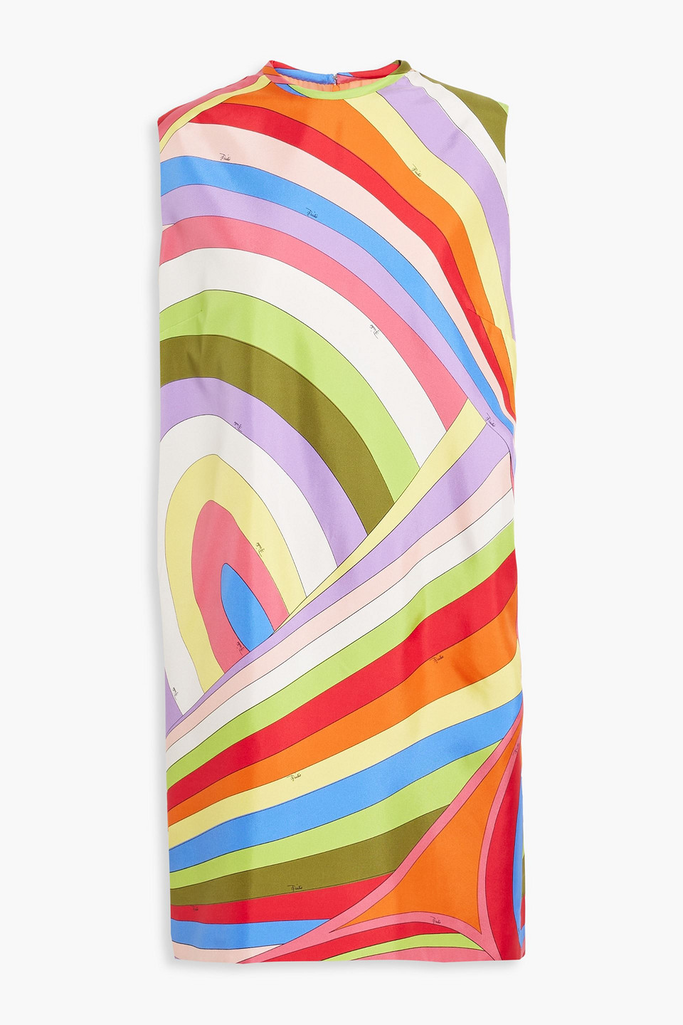 Pucci Se Twill Iride Print Mini Dress In Multicolor