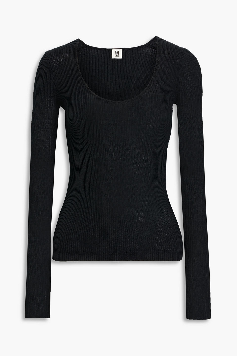 By Malene Birger Rinah Ribbed Tencel™ Lyocell Sweater In Black