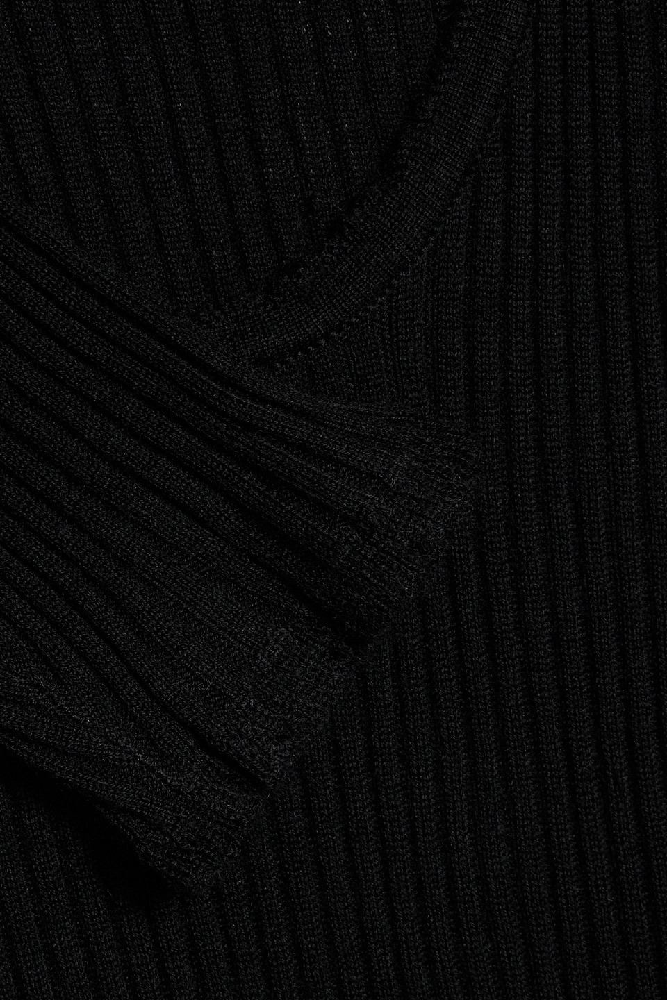 By Malene Birger Remoni Ribbed Merino Wool Top In Black