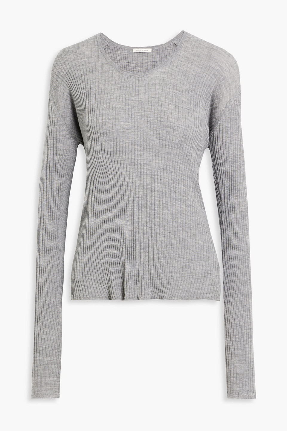 By Malene Birger Rinah Ribbed Merino Wool Sweater In Gray