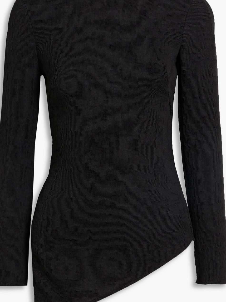 simone asymmetric plissé-ecovero™-blend top