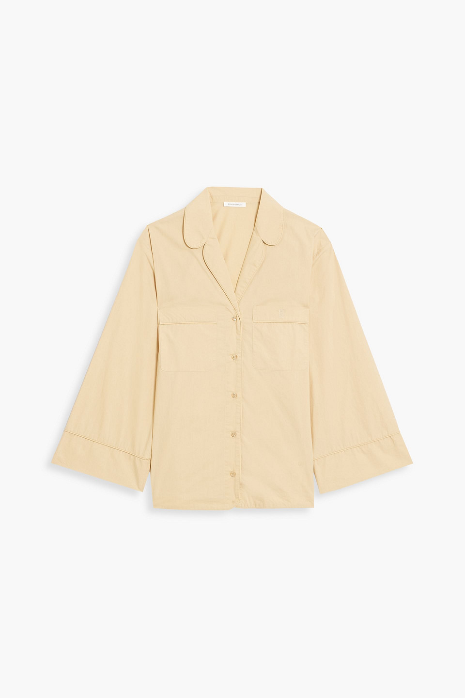By Malene Birger Sionne Cotton-poplin Shirt In Beige