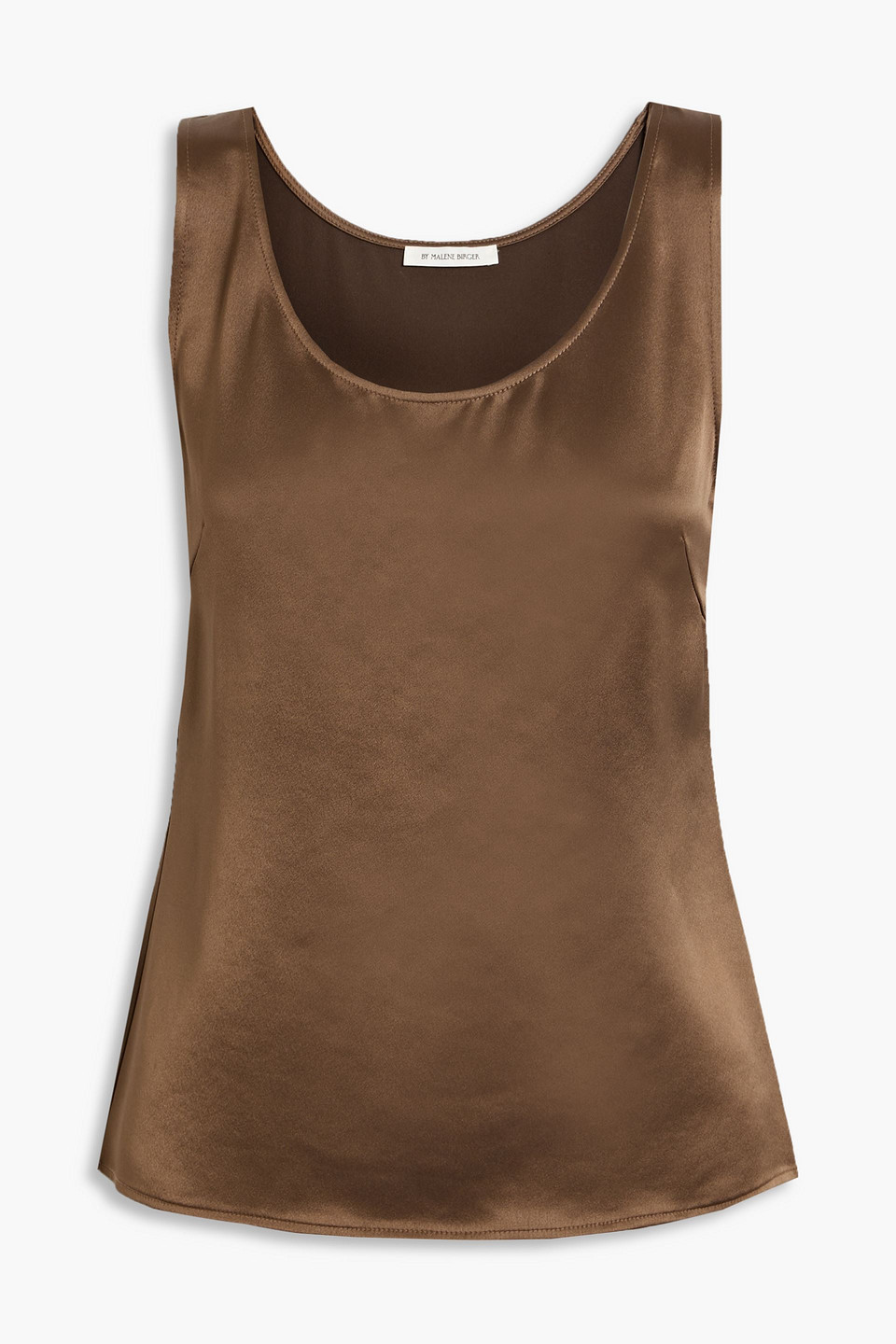By Malene Birger Jacie Satin Tank In Brown