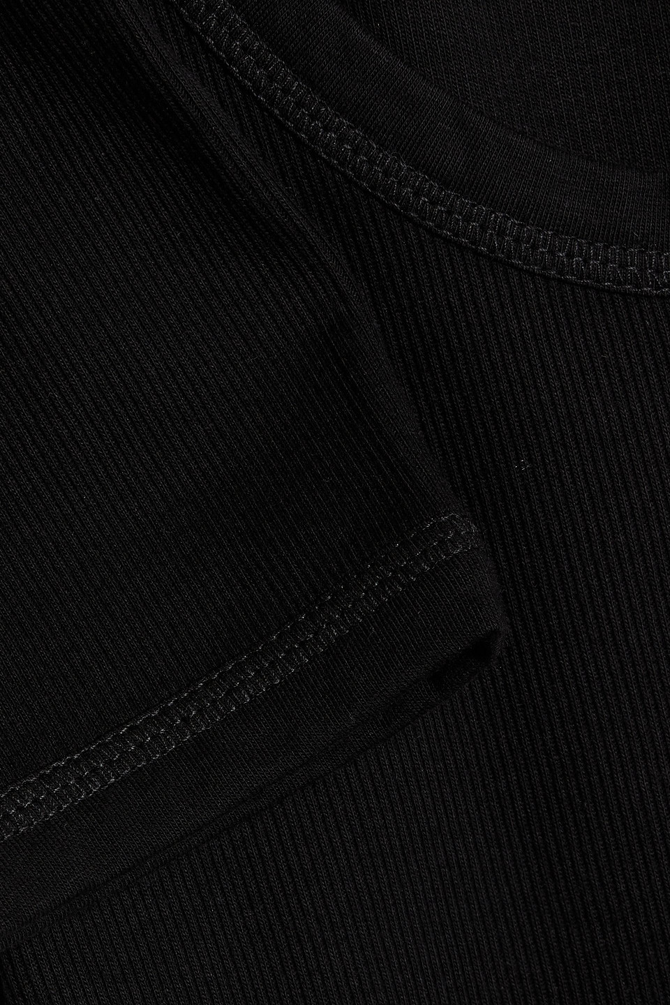 By Malene Birger Lunai Ribbed Cotton-blend Top In Black