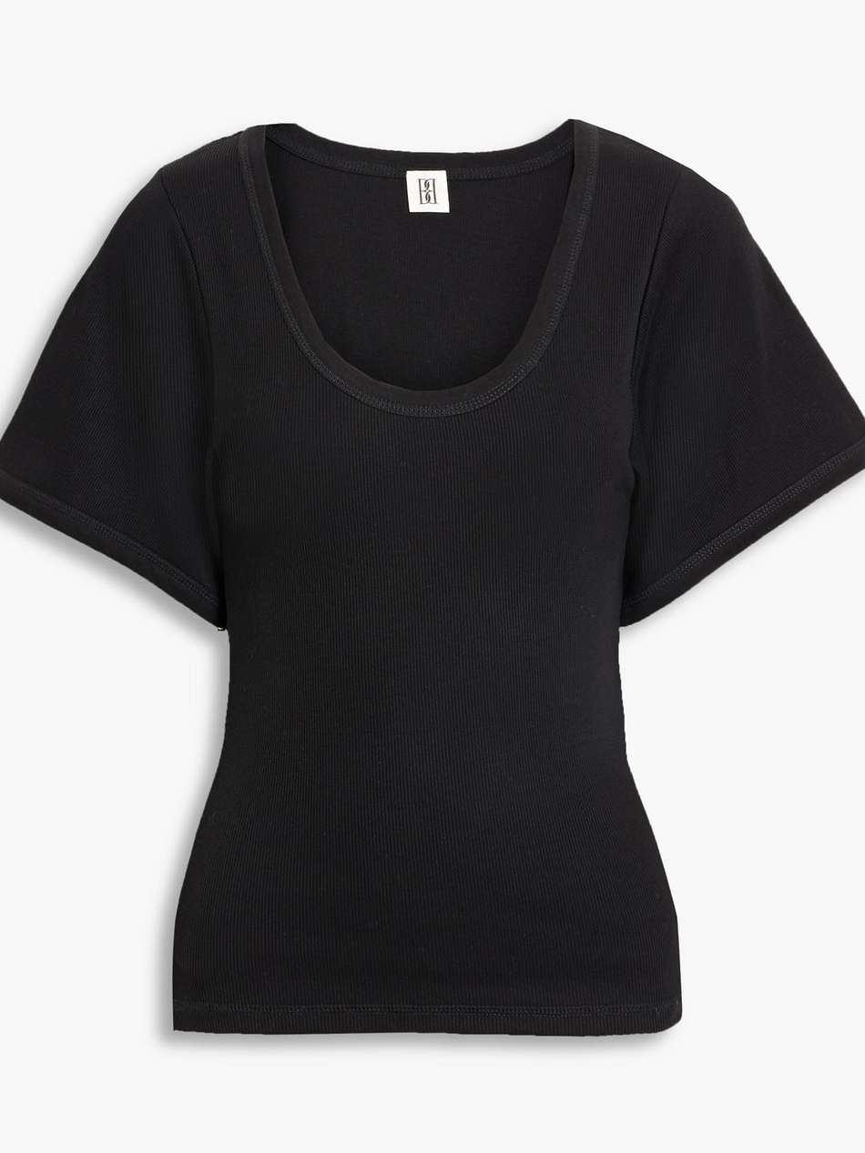 lunai ribbed cotton-blend top