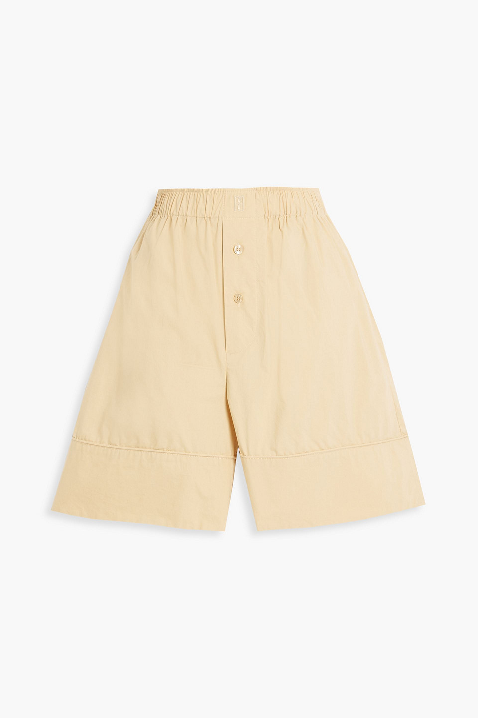 By Malene Birger Siara Cotton-poplin Shorts In Beige