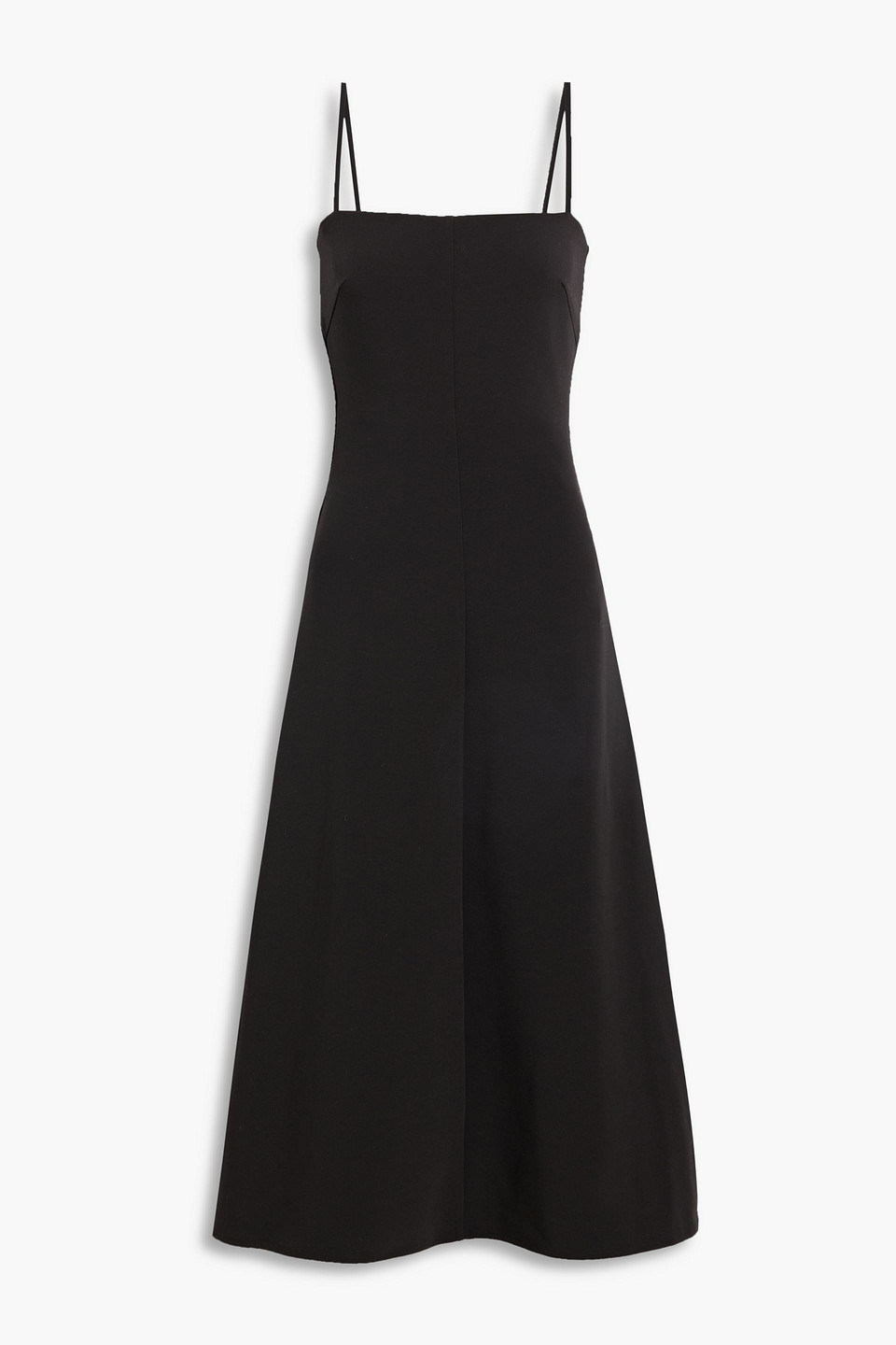 By Malene Birger Fiona Sleeveless Square-neck A-line Midi Dress In Black