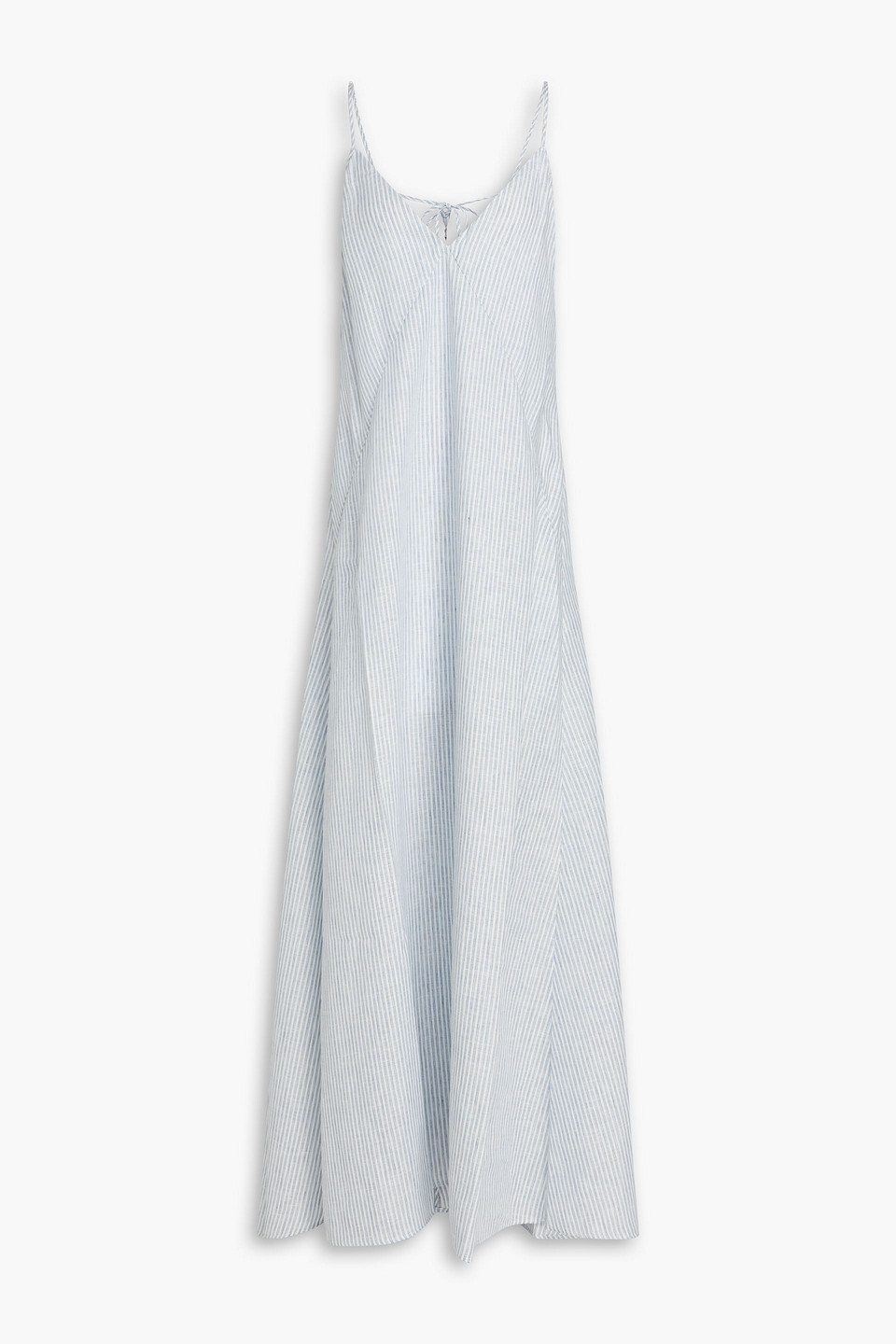 Striped linen maxi dress