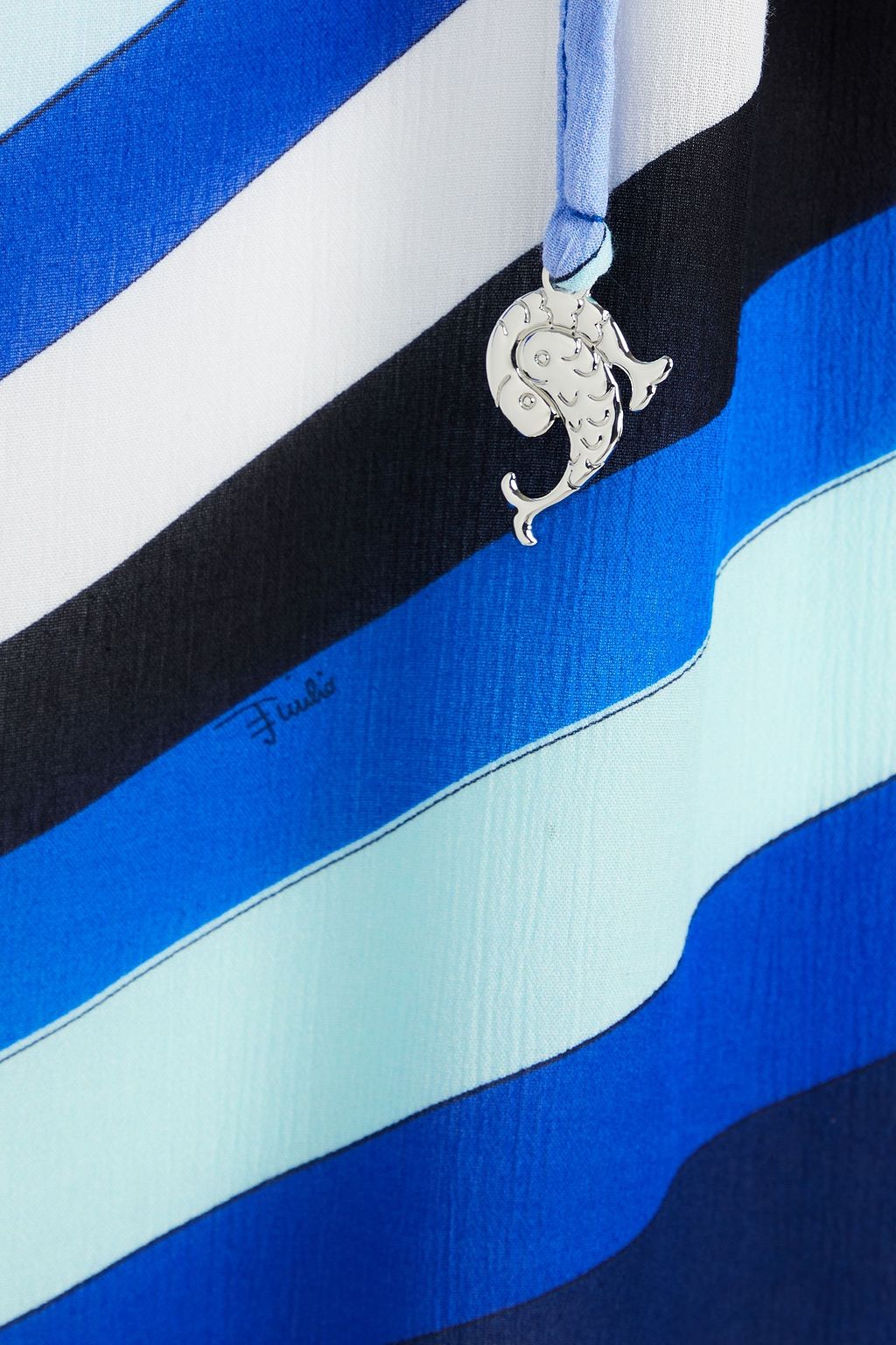 PUCCI Maxikleid aus Krepon mit Gürtel und Print