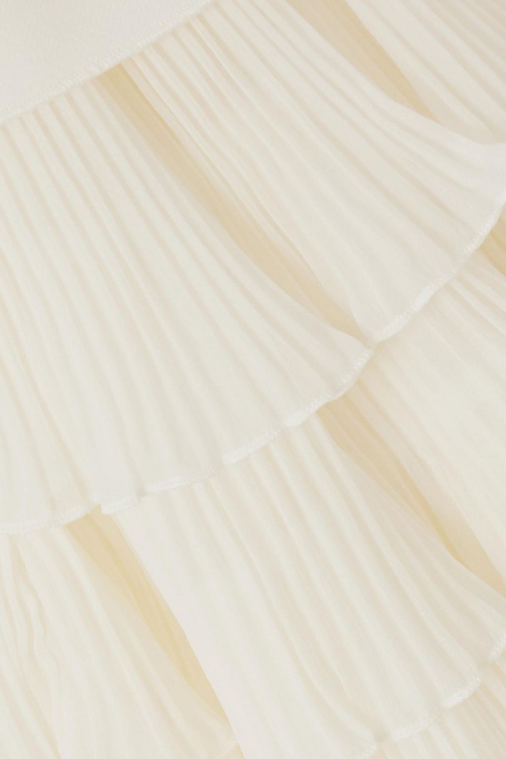 GIAMBATTISTA VALLI Ruffled plissé-silk and cady mini dress