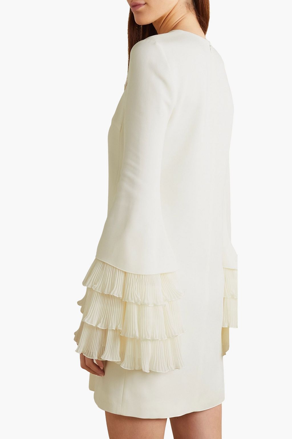 GIAMBATTISTA VALLI Ruffled plissé-silk and cady mini dress