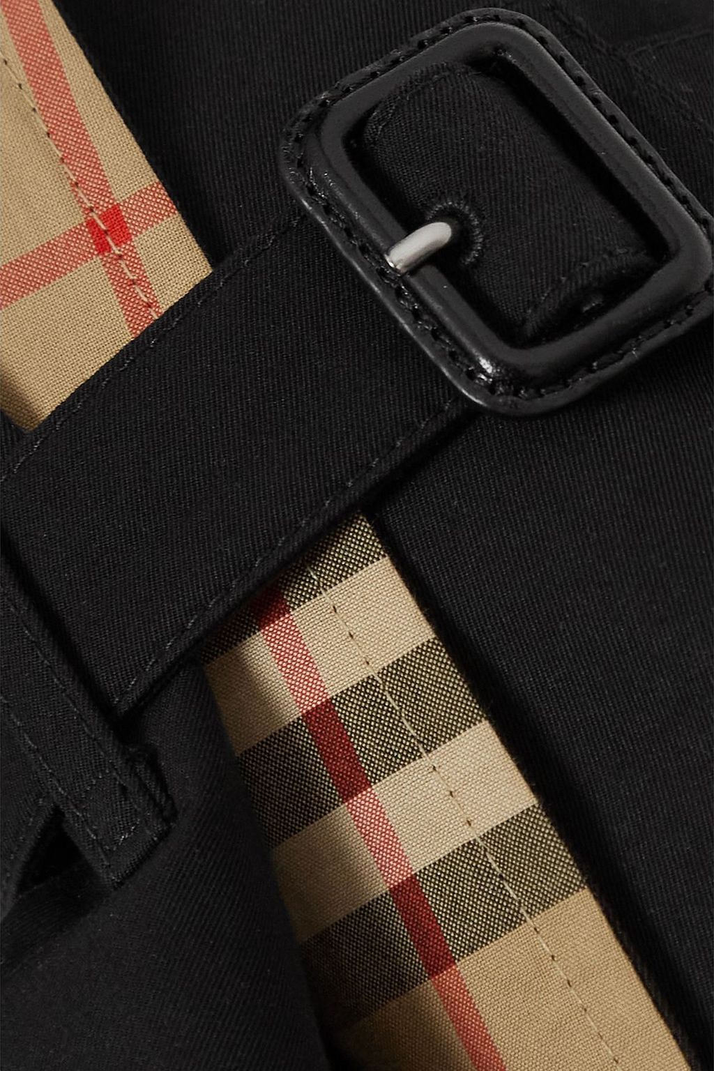 BURBERRY Belted double-breasted layered cotton-gabardine trench coat