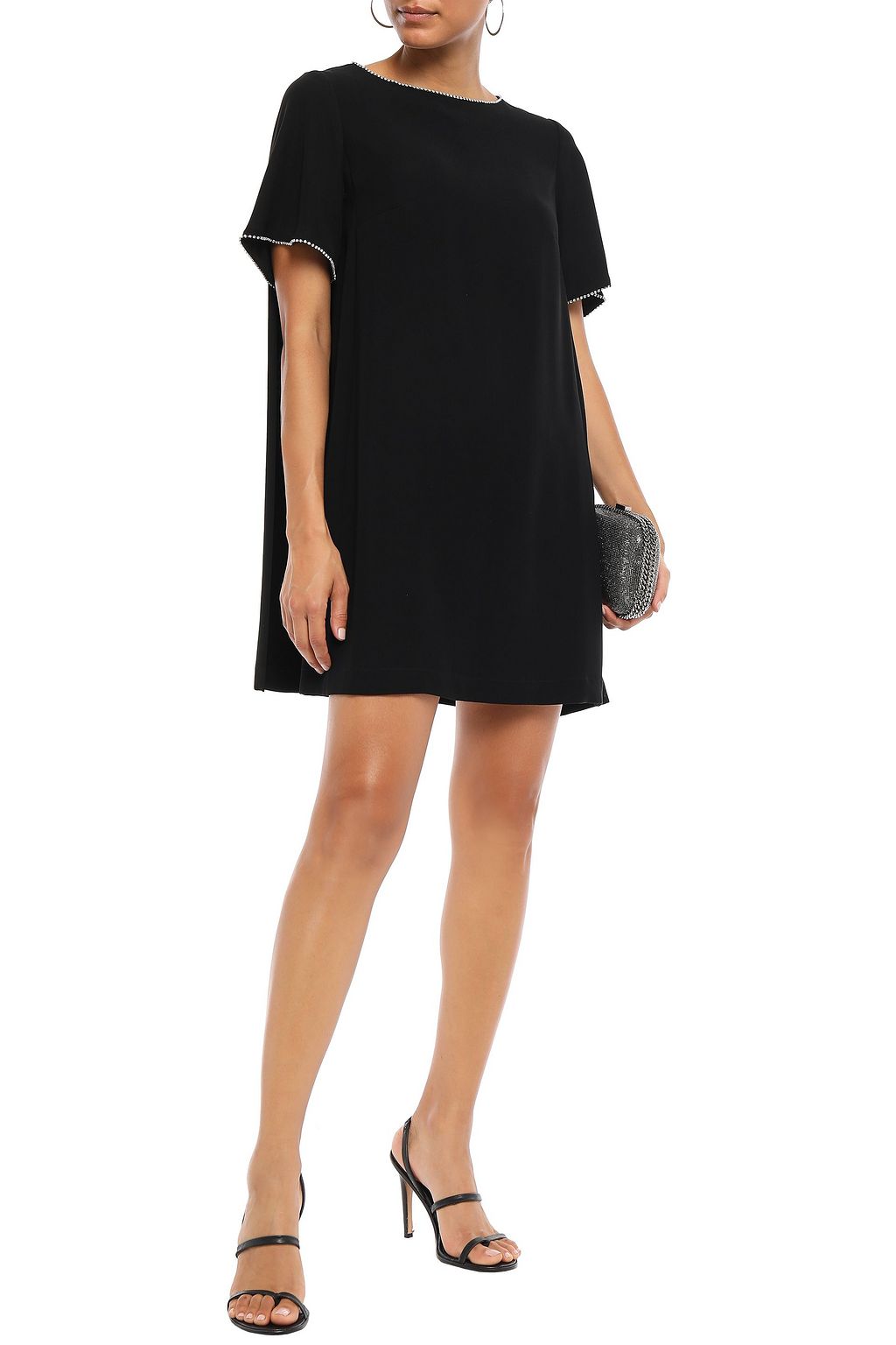 MCQ ALEXANDER MCQUEEN Crystal-embellished cady mini dress