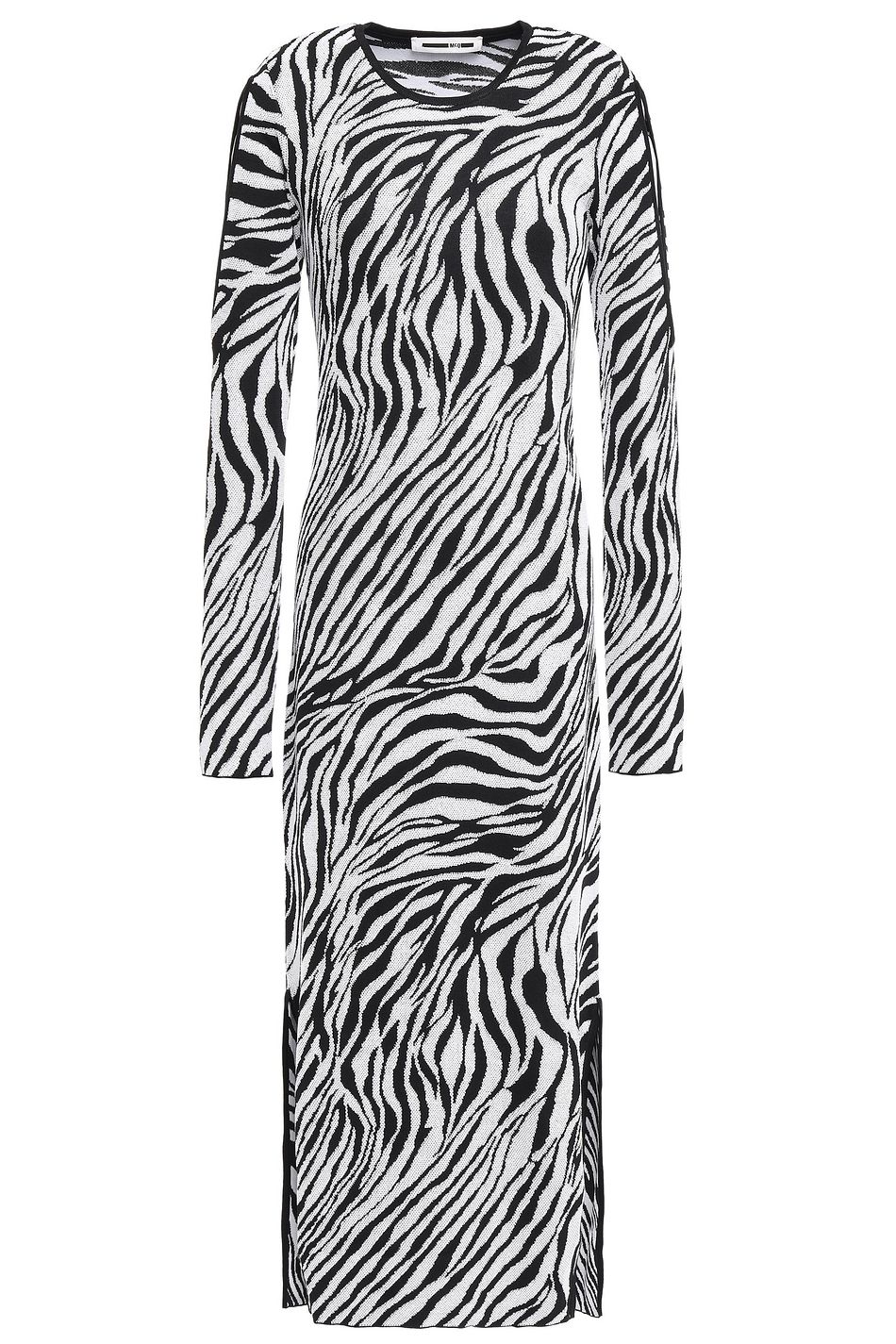 zebra print midi dress