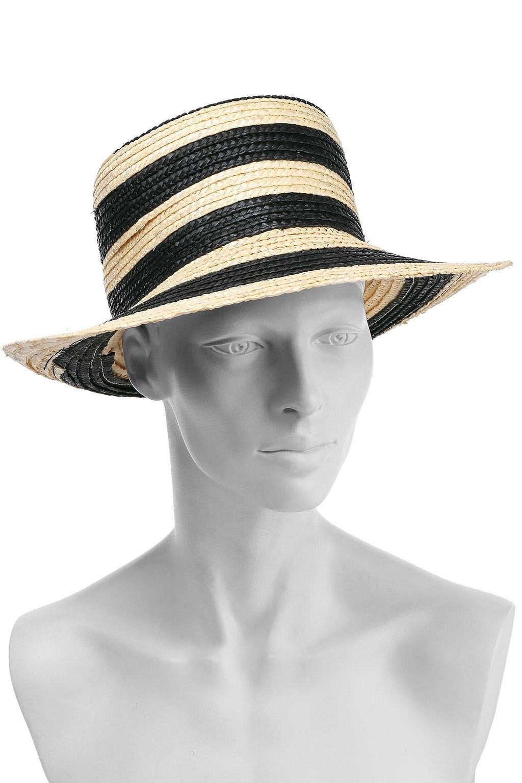 EUGENIA KIM Striped straw sun hat