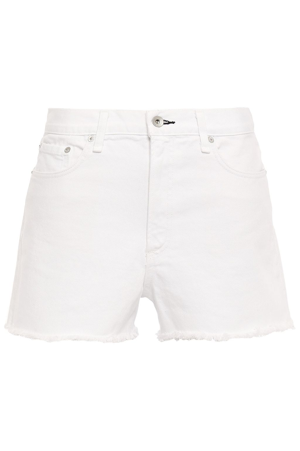 white frayed jean shorts