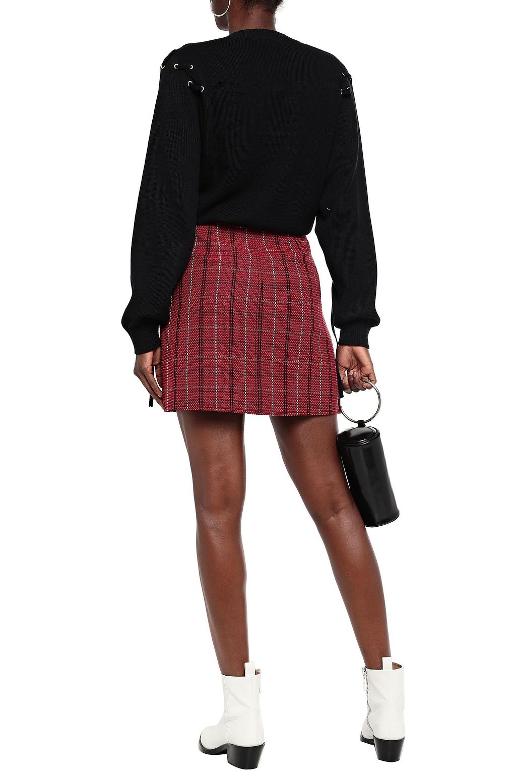 MCQ ALEXANDER MCQUEEN Button-detailed checked woven mini skirt