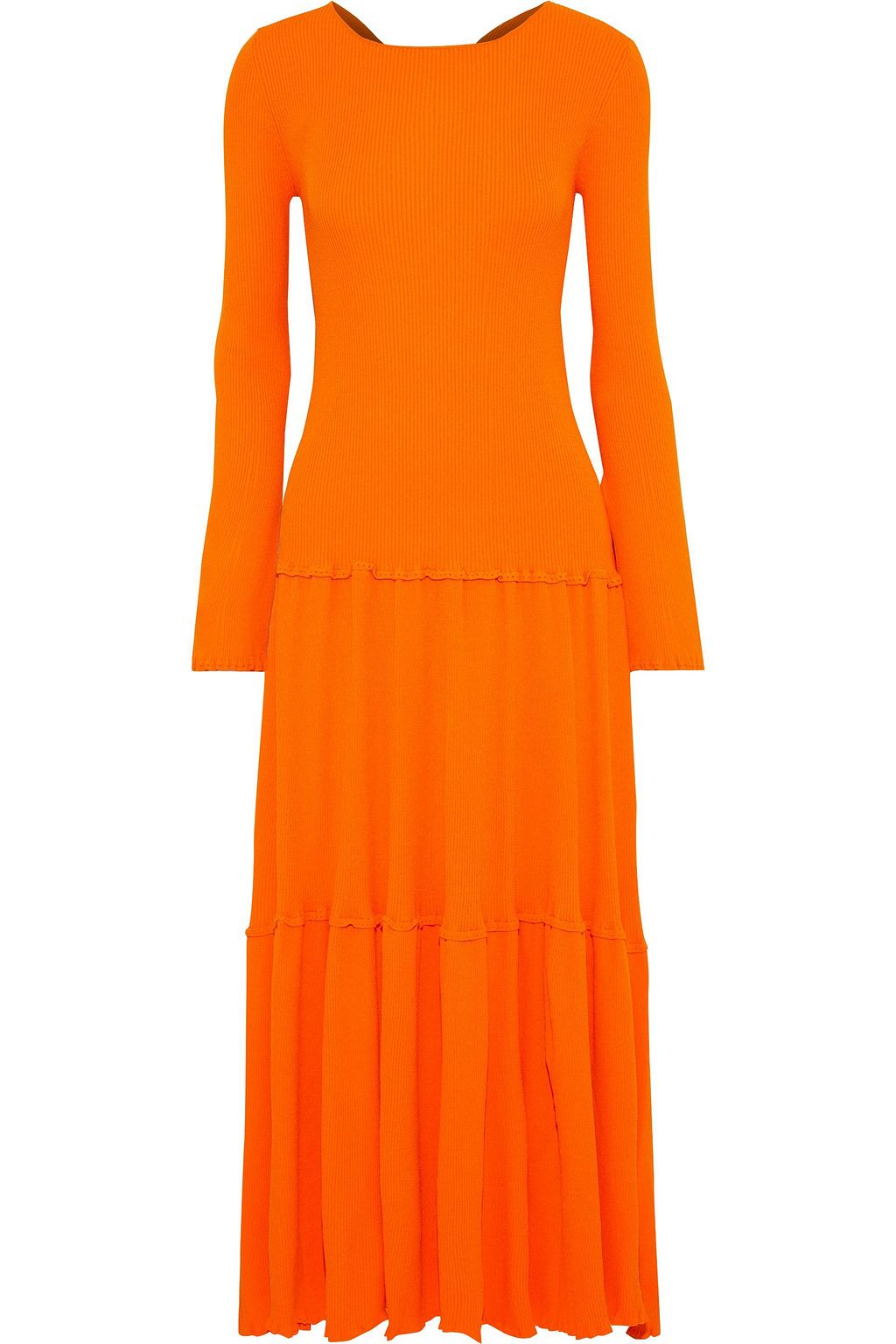 ribbed orange dress