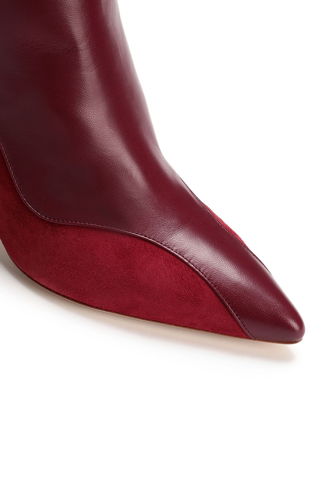 MALONE SOULIERS Jordan lace-up leather-paneled suede ankle boots