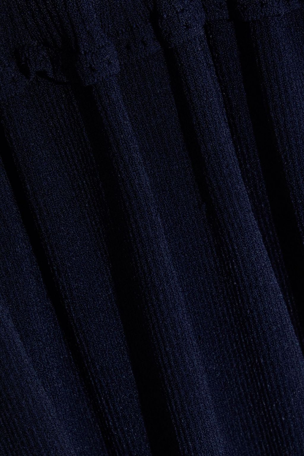 CAROLINA HERRERA Open-back tiered ribbed-knit maxi dress