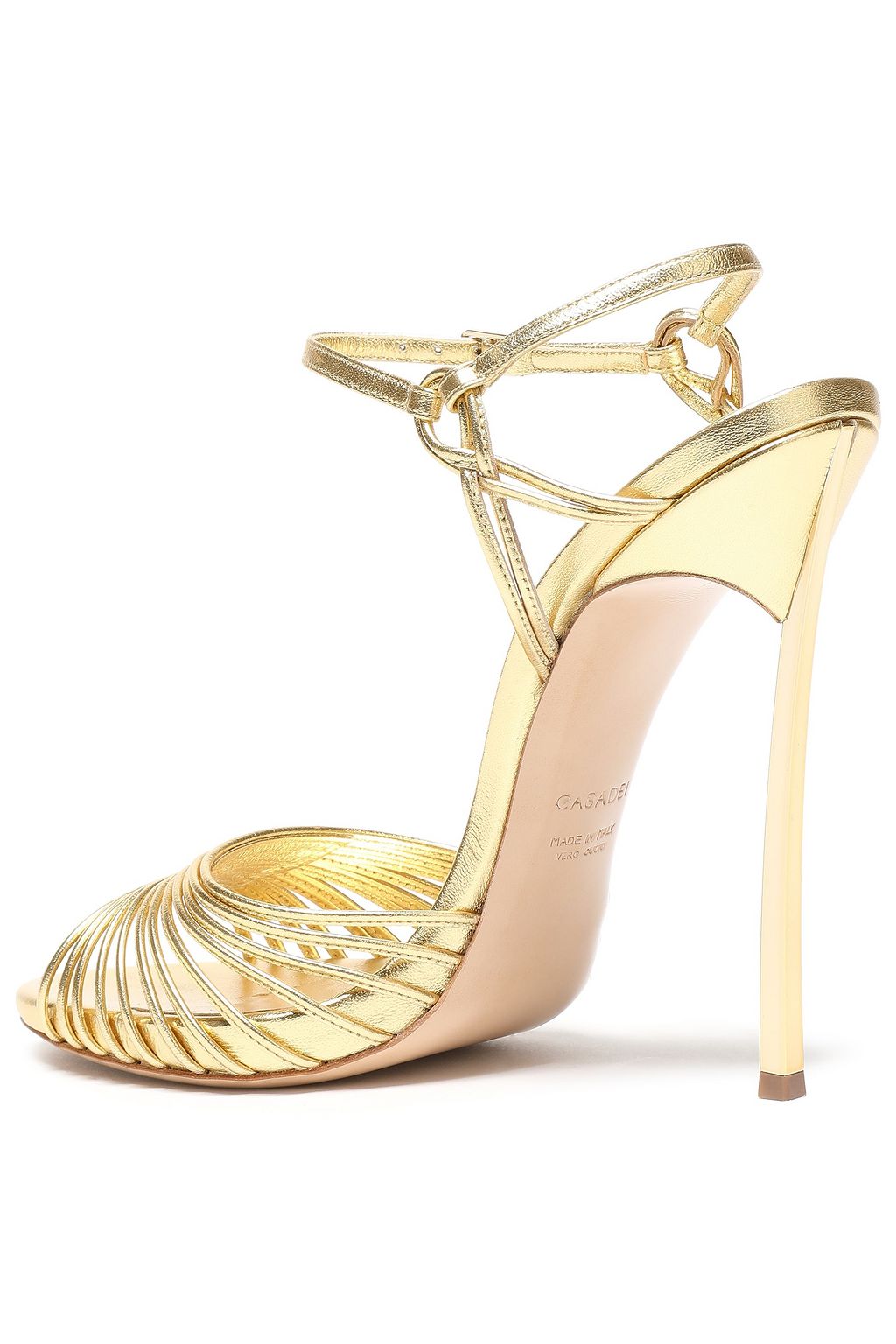 CASADEI Strap-detailed metallic-leather
