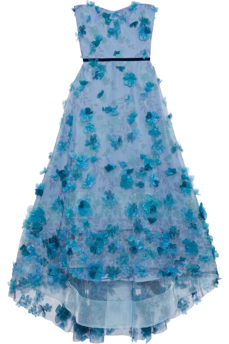 Marchesa Notte Blue Floral Dress Off 77 Medpharmres Com