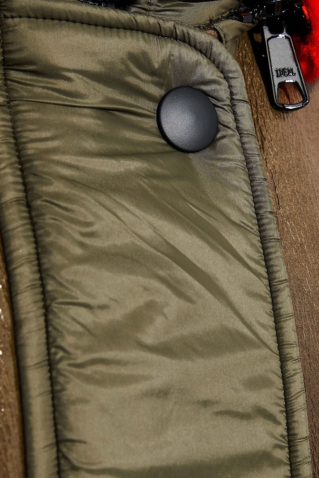 ARMY BY YVES SALOMON Paneled leather and quilted shell hooded down jacket