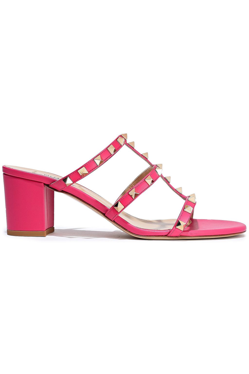 Fuchsia Rockstud leather mules | Sale 