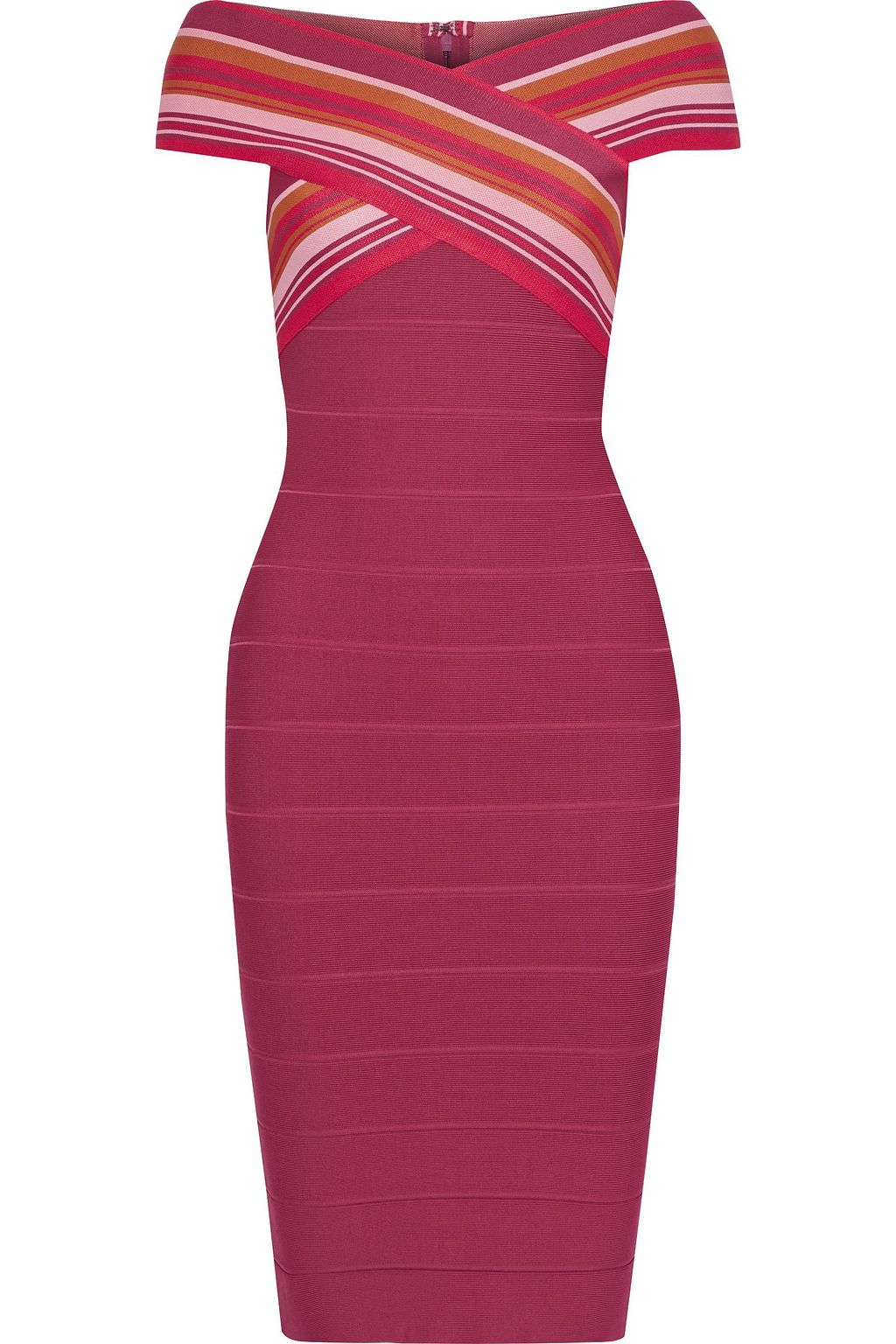 striped bandage dress
