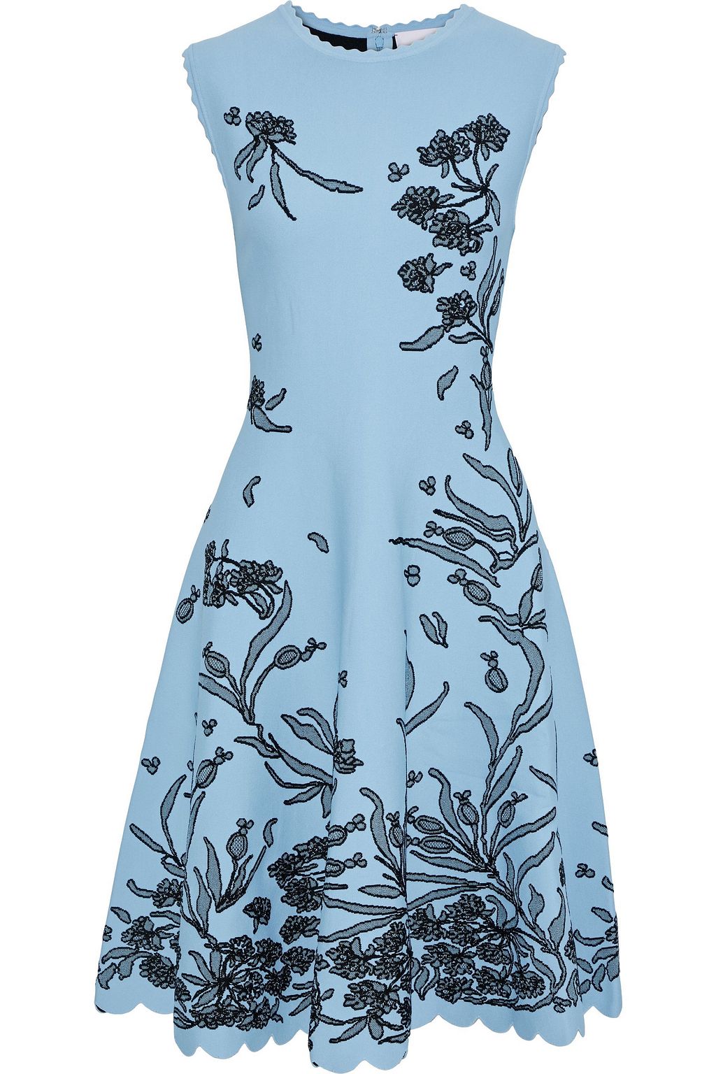 light blue scalloped dress