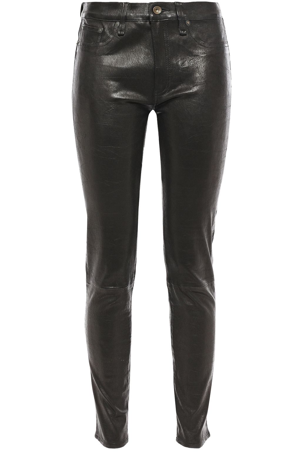 white leather skinny jeans