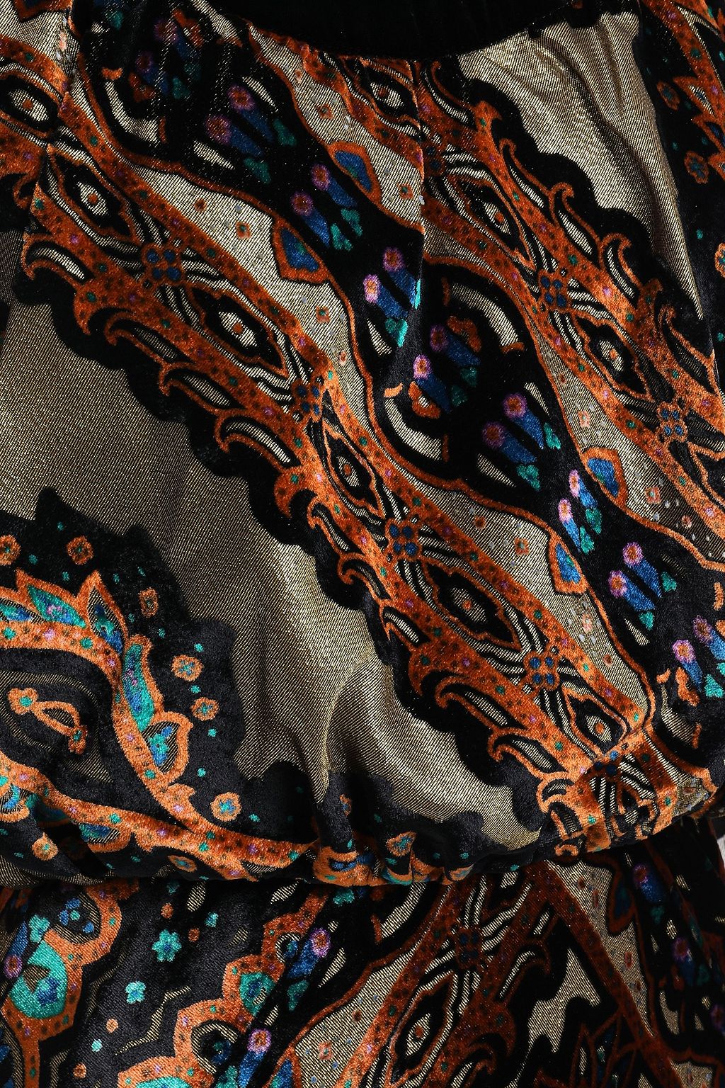 ETRO Metallic printed devoré-velvet gown