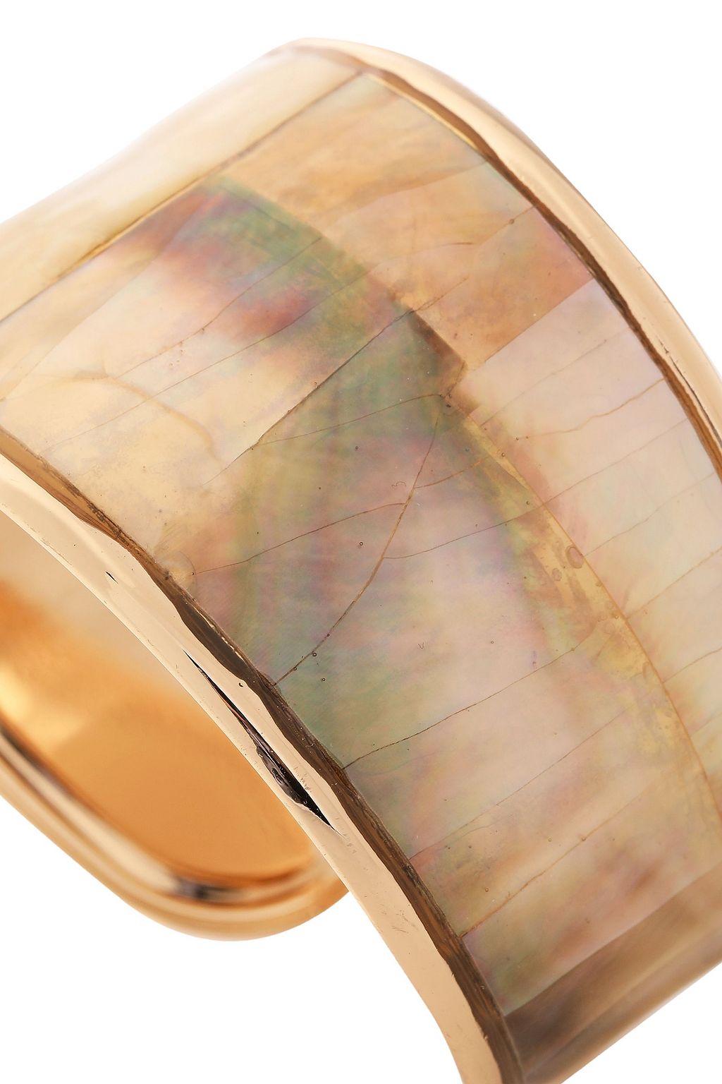 KENNETH JAY LANE Gold-plated faux mother-of-pearl cuff