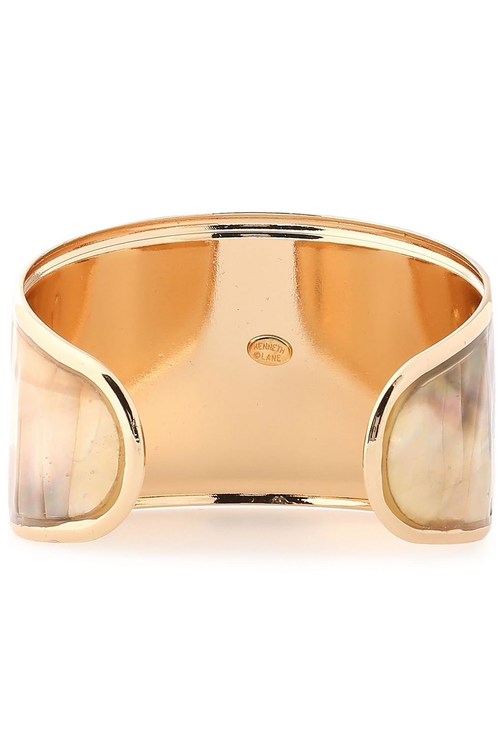 KENNETH JAY LANE Gold-plated faux mother-of-pearl cuff