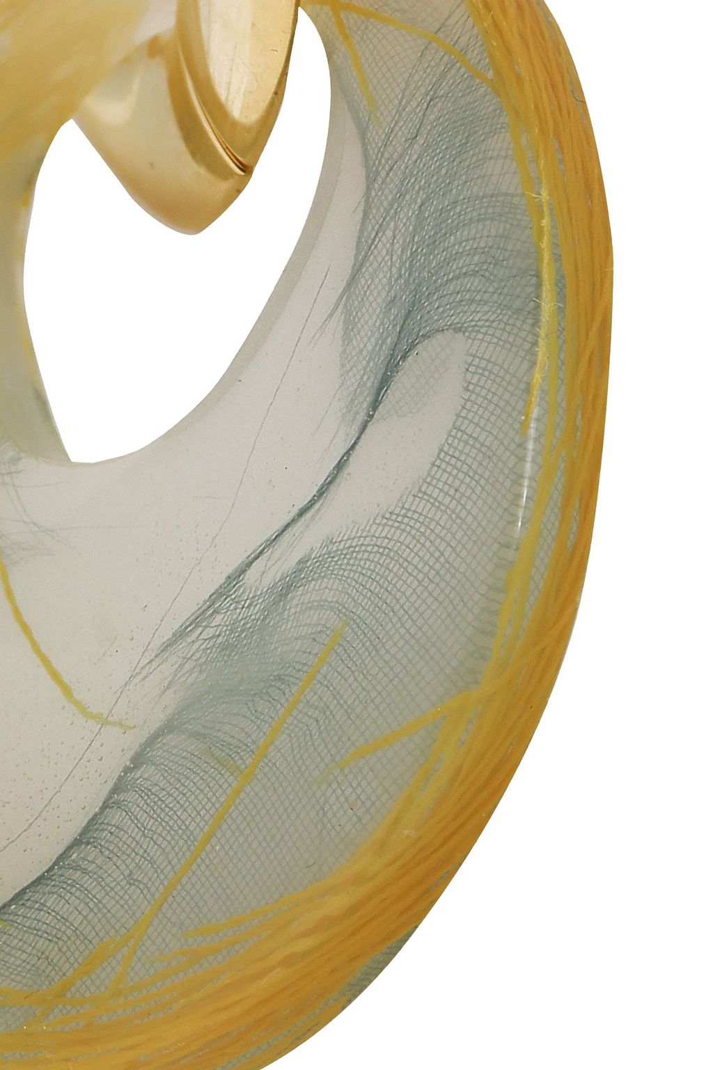 EJING ZHANG Finn 18-karat gold-plated resin earrings