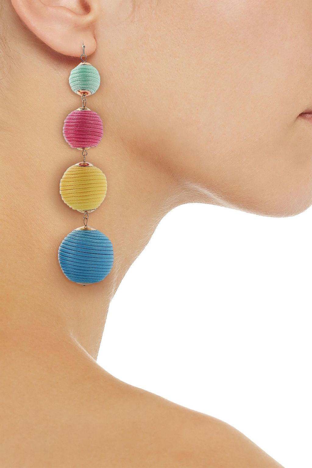 KENNETH JAY LANE Gold-plated cord earrings