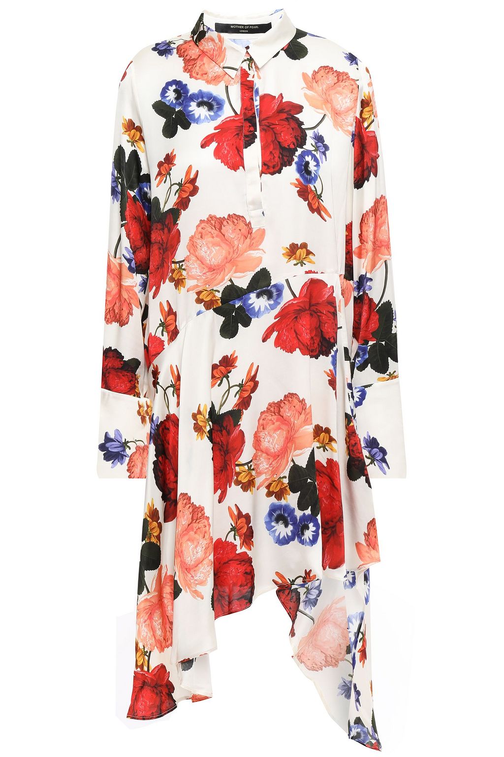 floral print satin dress