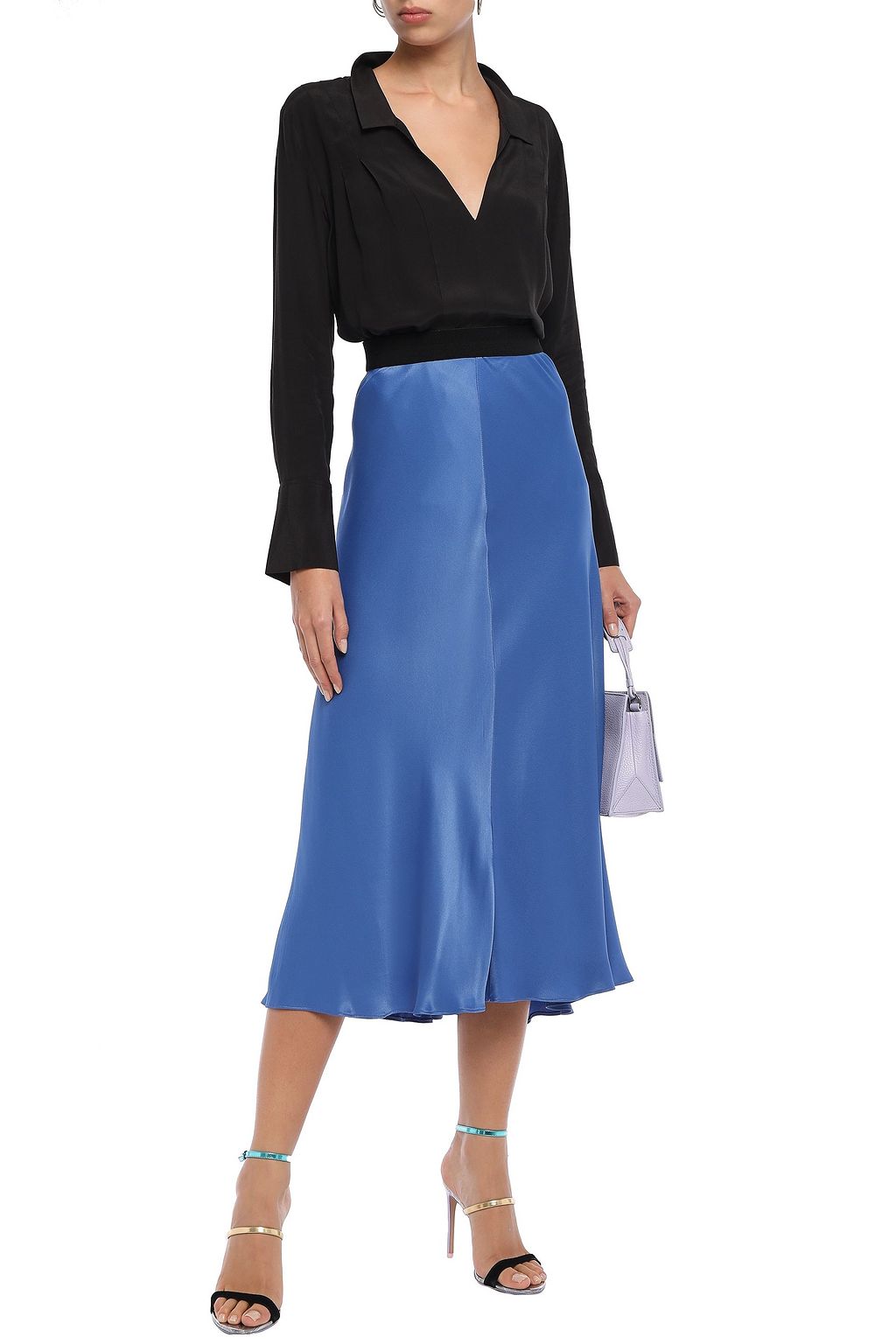 BY MALENE BIRGER Satin-crepe midi skirt