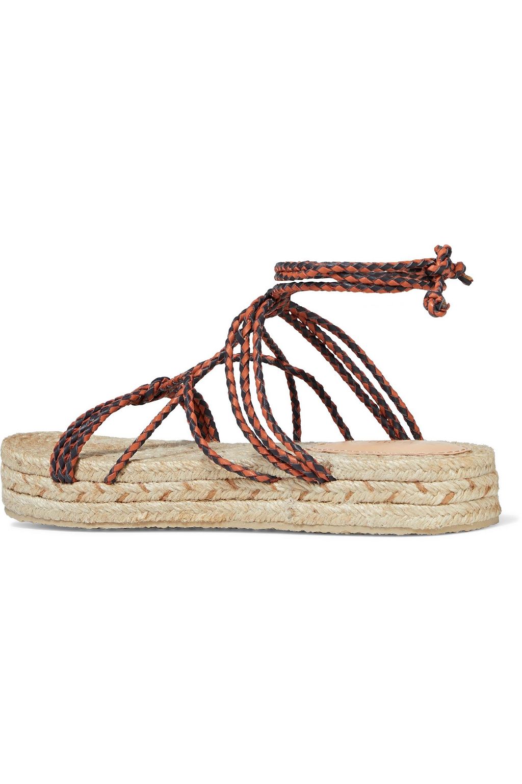 ZIMMERMANN Braided leather platform espadrille sandals