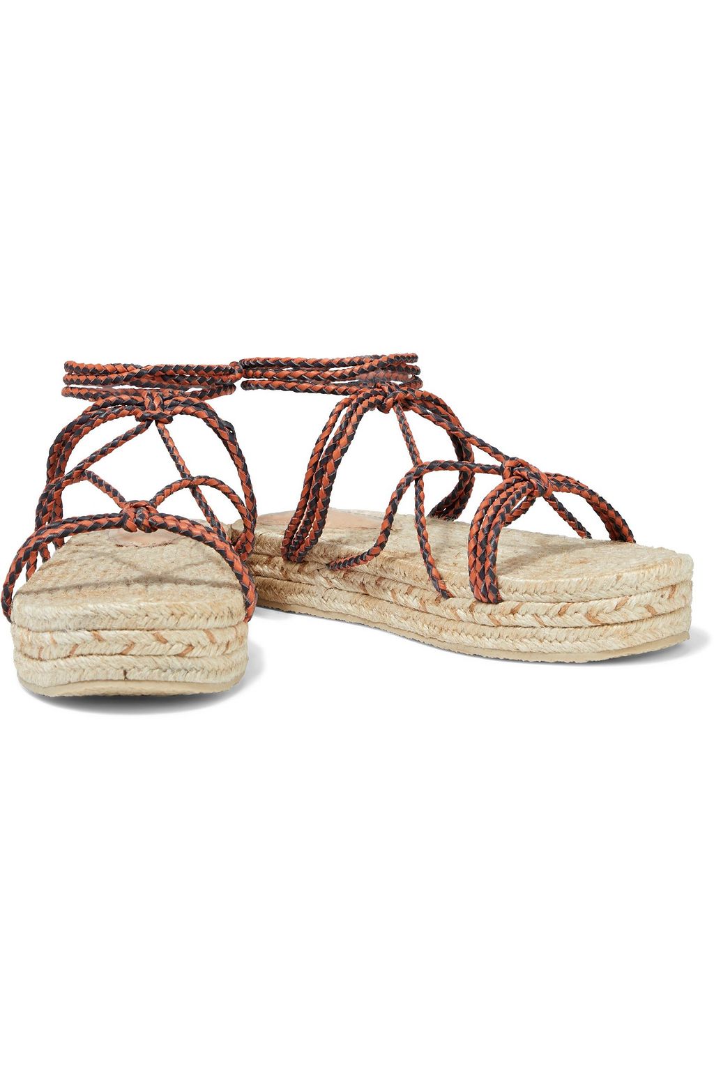 ZIMMERMANN Braided leather platform espadrille sandals