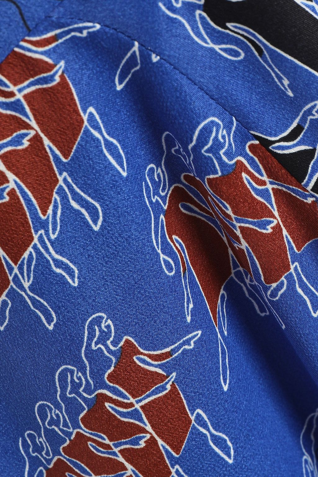 BY MALENE BIRGER アシンメトリー プリントサテンクレープ ミディワンピース