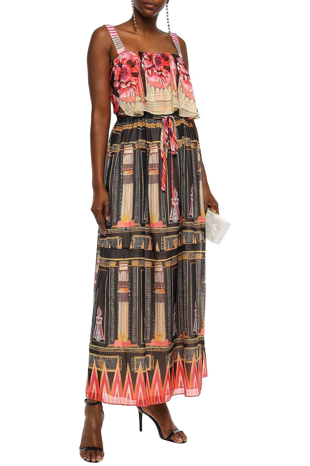 TEMPERLEY LONDON Athena layered printed voile maxi dress