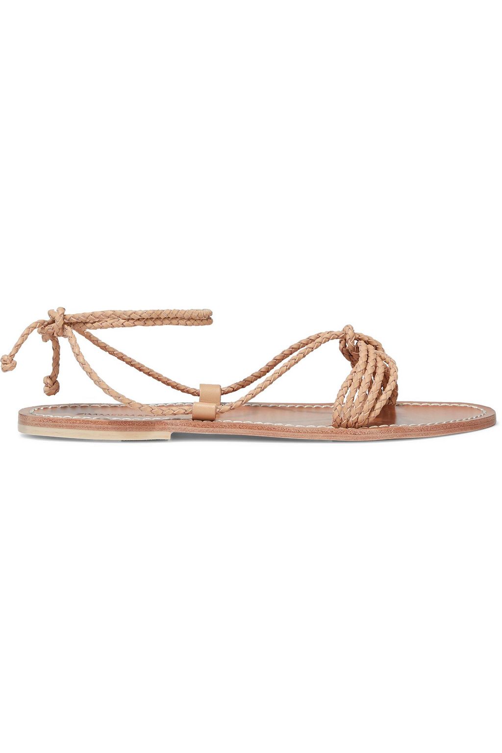 blush flat sandals
